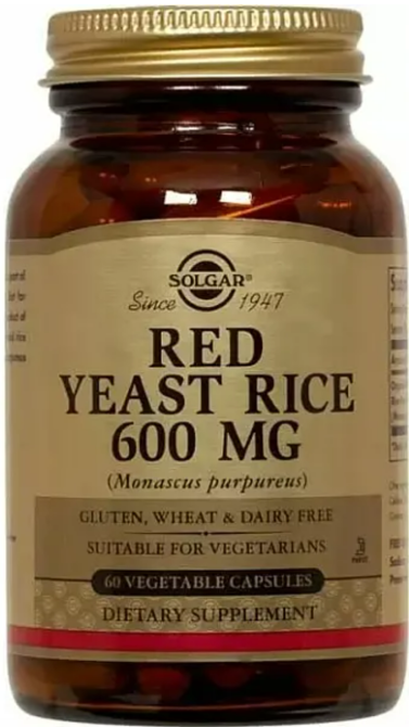 Червоний дріжджовий рис Solgar Red Yeast Rice 600 мг 60 вегетаріанських капсул Київ - фото 1