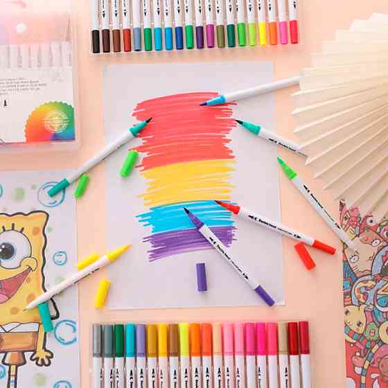 Набор двусторонних маркеров на водной основе 60шт SBR Киев