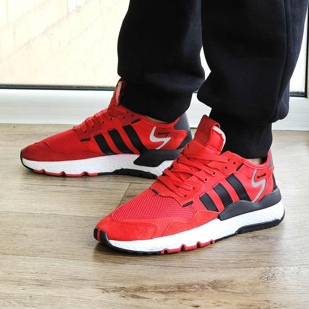 Летние Кроссовки Adidas Jogger Сеточка Красные Адидас Беговые Лёгкие (размеры: 41,42,43,44,45) Видео Обзор Днепр - изображение 5