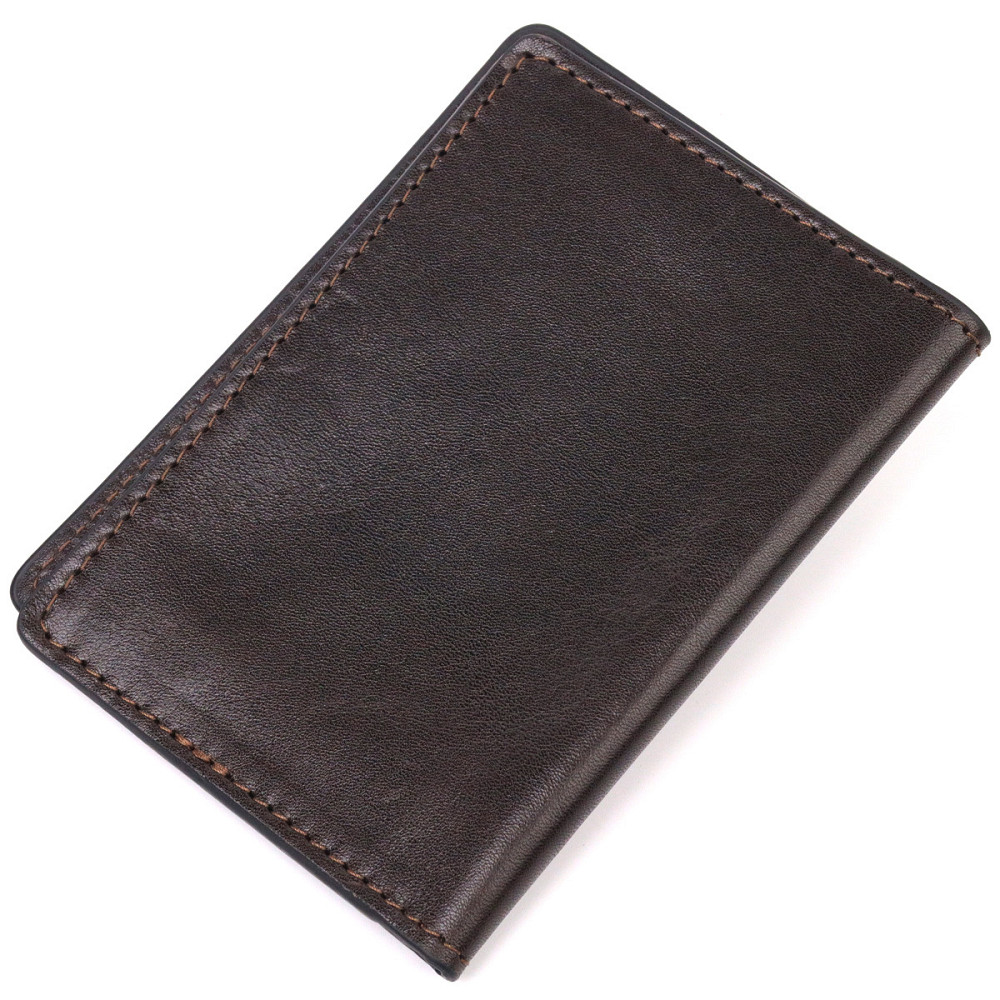 Обложка из глянцевой кожи на военный билет Тризуб ЗСУ GRANDE PELLE 16748 Коричневая Киев - изображение 9