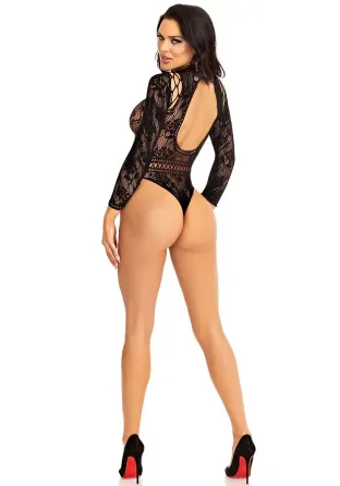 Боді Leg Avenue High neck lace bodysuit Black One Size Львів