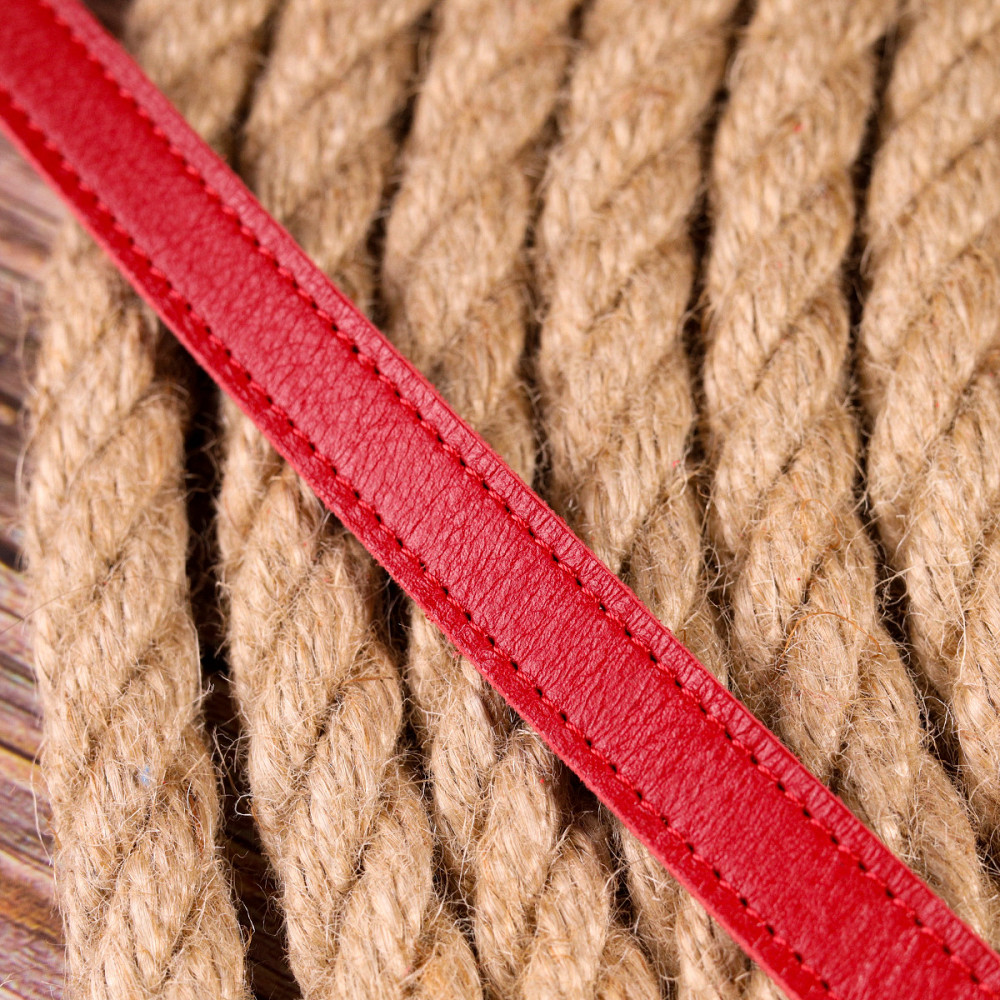 Вузький жіночий ремінь із натуральної шкіри Червоний (GRANDE PELLE) Київ - фото 3