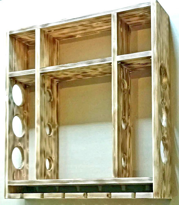 Настінна винна полиця "Комакі" бенгала Миколаїв - фото 1