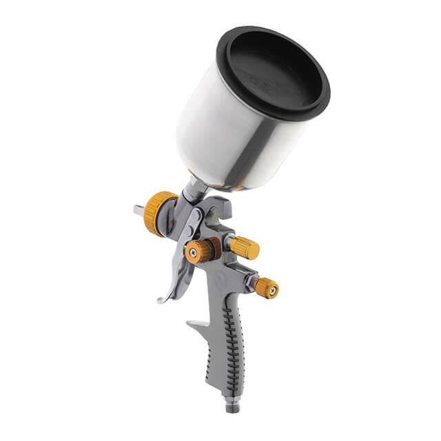 Фарбопульт пневматичний LVLP BRONZE, професійний, форсунка: 1,8 мм, верхній металевий бачок: 600 мл, 1,5 бар, STORM INTERTOOL Київ - фото 4