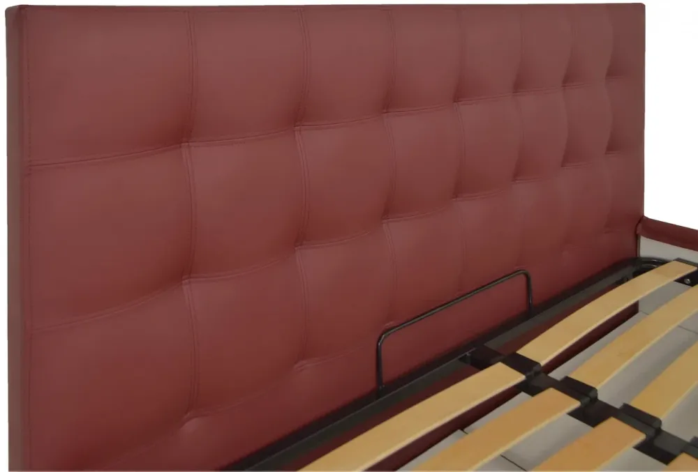 Ліжко Двоспальне Chester Comfort 180 х 200 см Fly 2223 З підйомним механізмом та нішою для білизни Бордовий Київ - фото 3