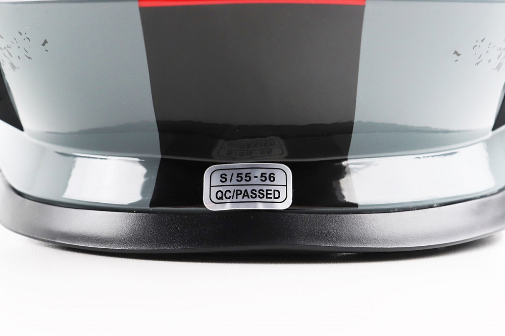 Шолом кросовий/ендуро/АТV зі склом BLD-819-7 S (55-56см), ЧОРНИЙ/СІРО-ЧЕРВОНИЙ Киев - изображение 7