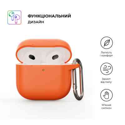 Чехол для наушников Armorstandart Hang Case для Apple AirPods 4 Orange (ARM81288) Винница
