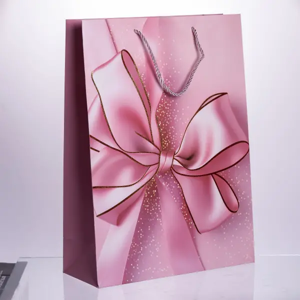 Набір подарункових пакетів з паперу 12 шт Бант 30×12×42 см HP-10359-14 Київ - фото 2