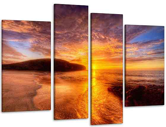 Модульная картина Пляж Закат Art-2_4 99x140 см Киев