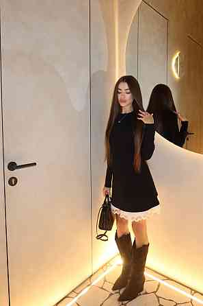 Женское приталенное платье с кружевом трикотаж Alex + хлопок Одесса