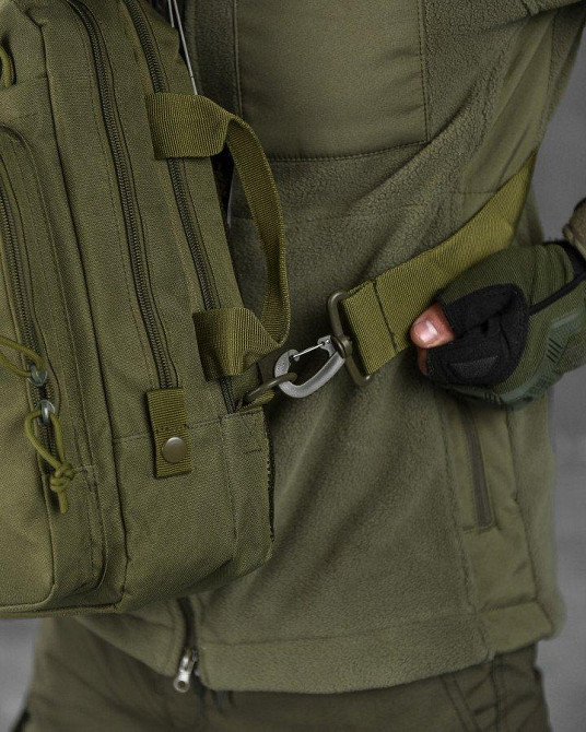 Сумка-слінг тактична з однією лямкою SILVER KNIGHT 8 л oliva ВТ6393 Одеса - фото 8