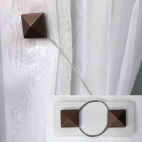 Магниты для штор и гардин Квадрат набор 2 шт Коричневый (81-130) Киев