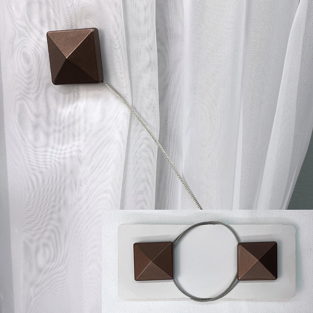 Магниты для штор и гардин Квадрат набор 2 шт Коричневый (81-130) Киев - изображение 1