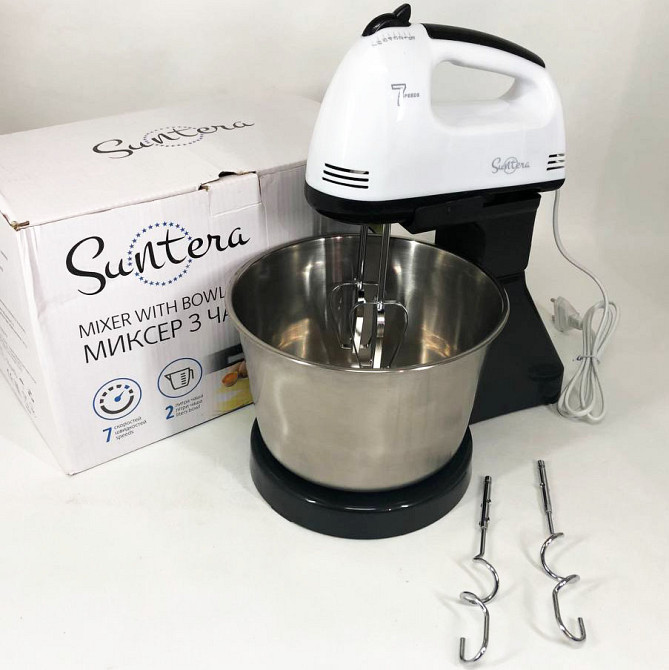 Ручний міксер для приготування тіста Suntera, Міксер для кулінарних потреб з двома віночками SB-98 Львів - фото 8