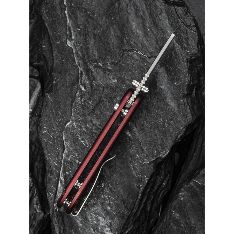 Ніж трапеція складаний кишеньковий Civivi Elementum Utility, (5.8 см) 6Cr13 / Aluminum червоний Київ - фото 17