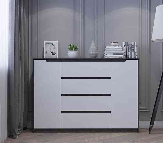 Великий комод для дому Еверест Мікс-3 (телескопи) 140х38х97 венге + білий (DTM-2006) Львів