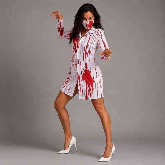 Жіночий костюм 46-50, зріст 165-180 Кривава медсестра на Хелловін Київ
