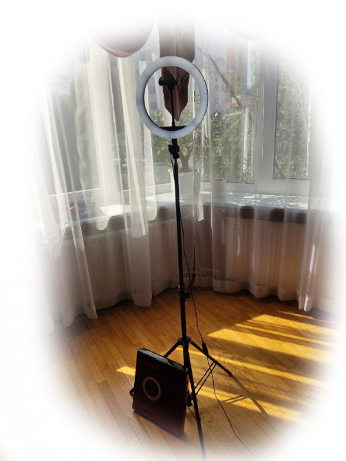 Яркая кольцевая лампа + штатив 2 метра! Для фото и видео. Для блога. Киев - изображение 1