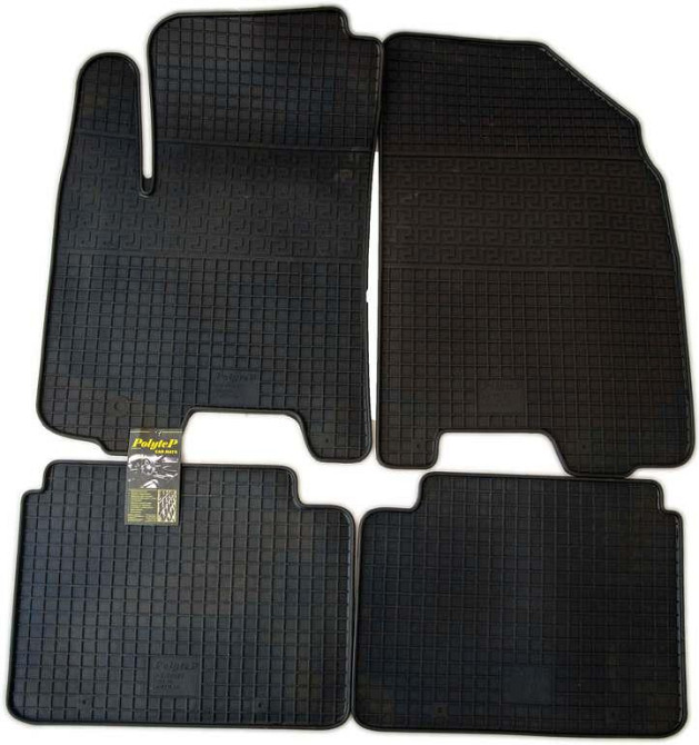 Килимки салону гумові Chevrolet Aveo 04-/Lacetti 04-/Daewoo Gentra 13-/ZAZ Vida 12, к-т (4шт.) Київ - фото 1