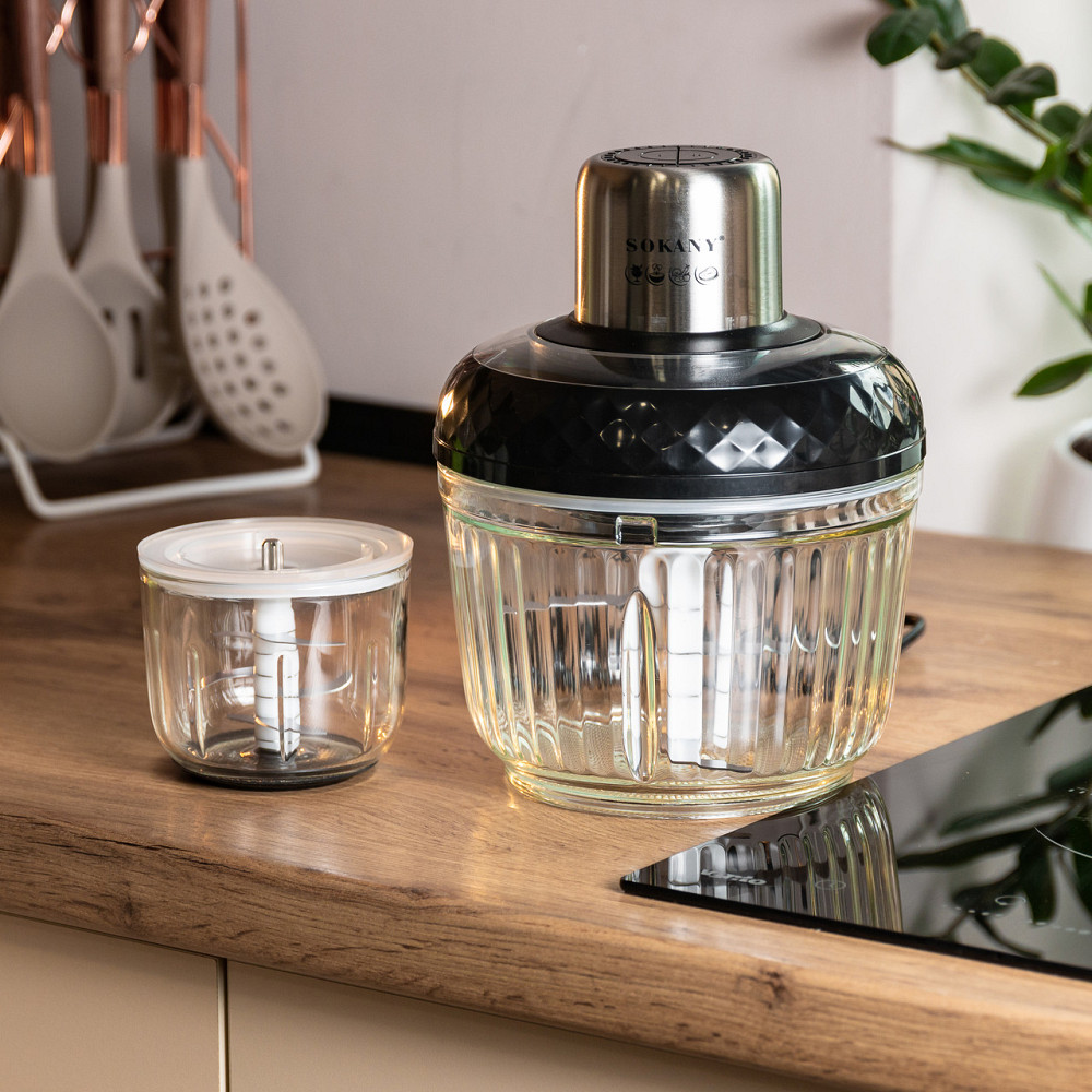 Sokany Чопер подрібнювач Sokany SKYM7032B 2в1 з чашами 0.5 і 1,5 літри 800 Вт Коломыя - изображение 9