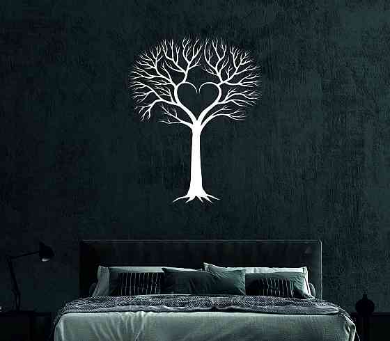 Декоративне настінне Панно «Дерево», Декор на стіну 110*88 см, Білий Київ