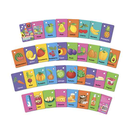 Картки на кільці "Їжа" VT5000-17 англійська мова Вінниця