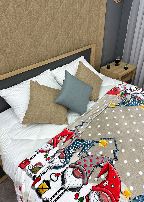 Плед-покрывало 200х230 см с рождественским принтом Разноцветный (87-320) Киев - изображение 2