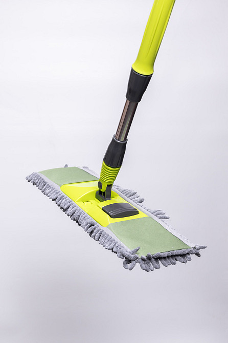 Швабра з телескопічною ручкою та насадкою з мікрофібри для миття підлоги, плитки, ламінату й лінолеуму HP-35015-51 Коломия - фото 4