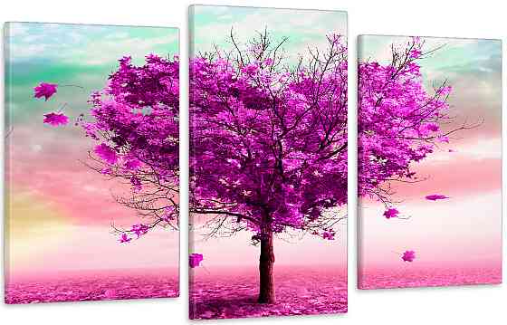 Модульная картина в гостиную / спальню Рожеве дерево  Art-608_3 100x150 см Киев