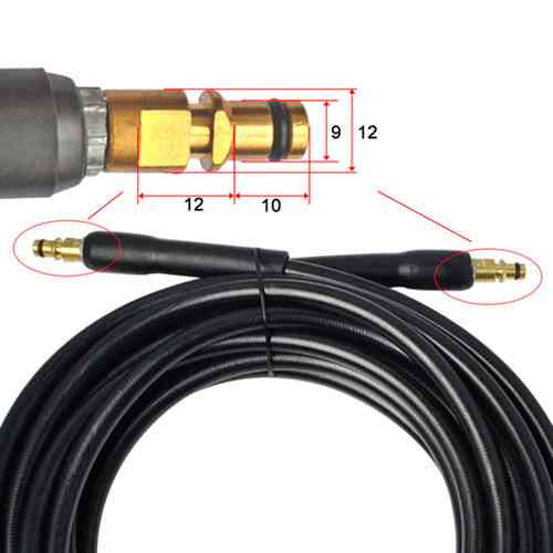 Шланг 10м 180бар для мийок високого тиску Karcher K2-K7 з адаптером, аксесуар Київ