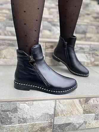 Vesna Жіночі черевики VESNA чорні натуральна шкіра з хутром висота 11 см (2422) 36-39 39 Коломия