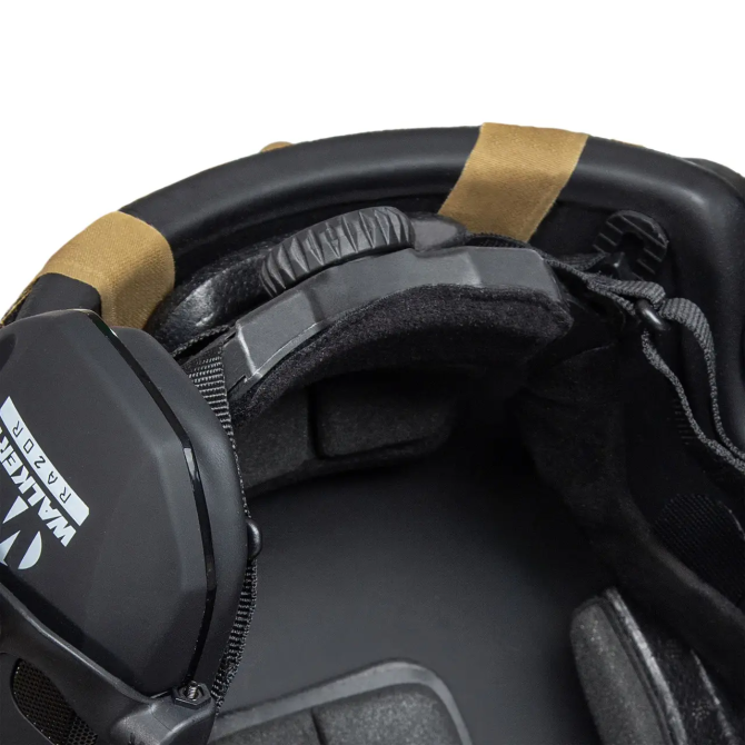 Тактичний шолом Fast Helmet NIJ IIIA + навушники Walkers Razor Slim + чебурашки + ліхтарик + кавер ( Вінниця - фото 8