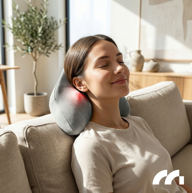 Масажна подушка для шиї, плечей і спини з підігрівом 25Вт Maltec (Польща) Київ - фото 9