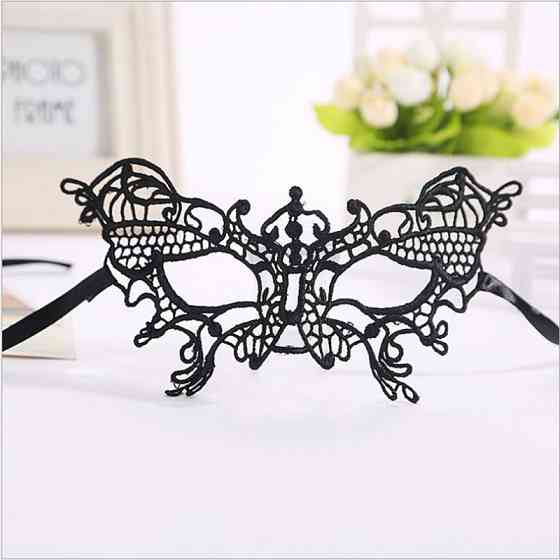 Маска із мережива ​​​​​​​one size чорний Київ