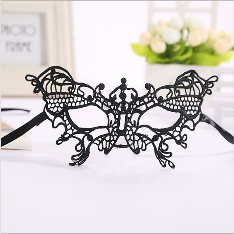 Маска із мережива ​​​​​​​one size чорний Київ - фото 1