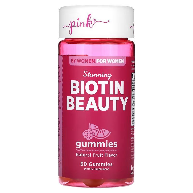 Биотин Pink Biotin Beauty (Natural Fruit), 60 Gummies Луцк - изображение 1