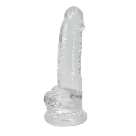 Прозорий фалоімітатор Alive Jelly Dildo Torrent, ТПЕ, присоска, діаметр 4.5см, довжина 20,6см Львов