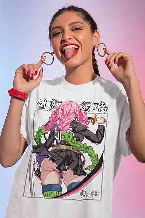 Футболка аниме Истребитель демонов оверсайз (S/M/L) Черний AnimeJ0044 Днепр