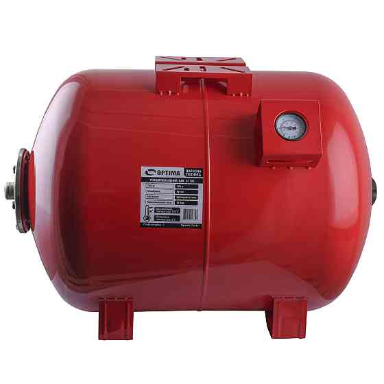 Бак Optima cal-pro для систем опалення 100л 10bar гор. ( з манометром ) (000022885) Київ