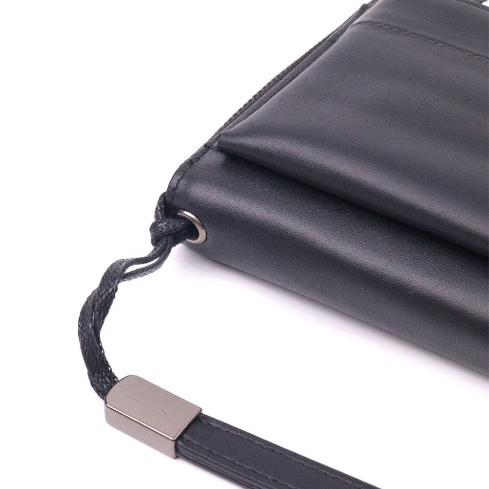 Оригінальний чоловічий клатч з натуральної гладкої шкіри 21292 Vintage Чорний Київ - фото 8