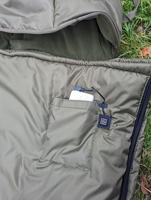 Зимовий спальний мішок із підігрівом сушка від USB -35 Спальник ЗСУ Військовий спальний мішок збільше Дніпро - фото 6