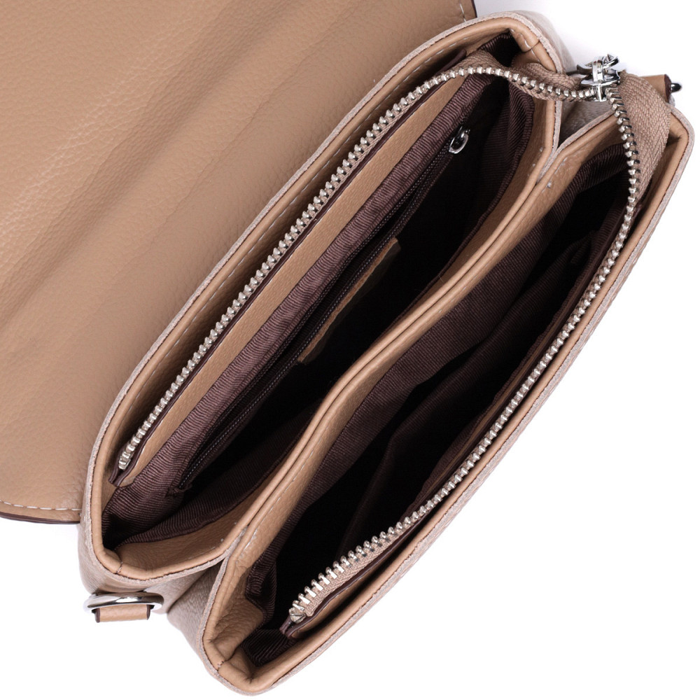 Женская сумка сэтчел из натуральной кожи Vintage 22292 Бежевая Киев - изображение 5