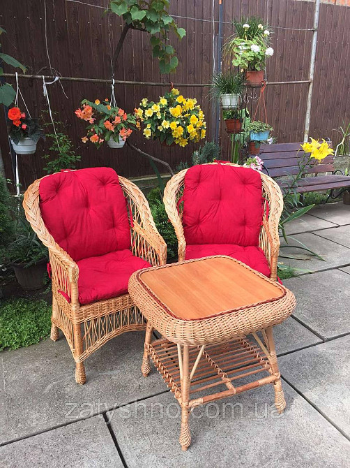 Столик та крісла для кухні плетені Київ - фото 3