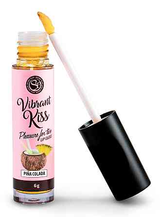 Блеск для губ с эффектом вибрации Secret Play - LIP GLOSS Vibrant Kiss Pina Colada, 6 грамм Sex Aura Киев