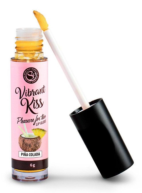 Блеск для губ с эффектом вибрации Secret Play - LIP GLOSS Vibrant Kiss Pina Colada, 6 грамм Sex Aura Киев - изображение 1