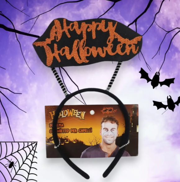 Обруч на Хэллоуин Happy Halloween one size черно-оранжевый Киев - изображение 2