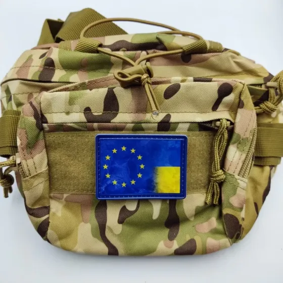 Патч / шеврон прапор ЄС і Україна Запоріжжя