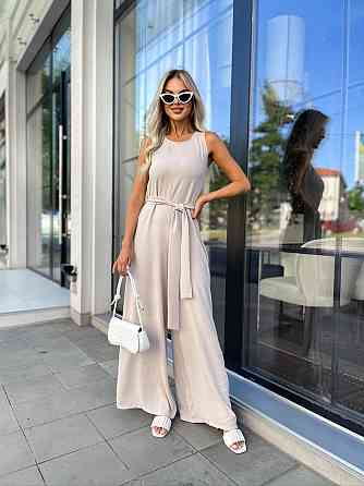 Жіночий комбінезон з широкими брюками "Vita" оптом | Батал Бежевий, 50-52 Київ