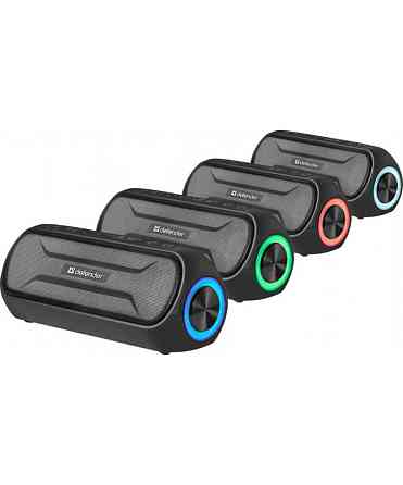 Акустическая bluetooth колонка Defender Enjoy S1000 20W LED microSD USB TWS (Черный) Винница