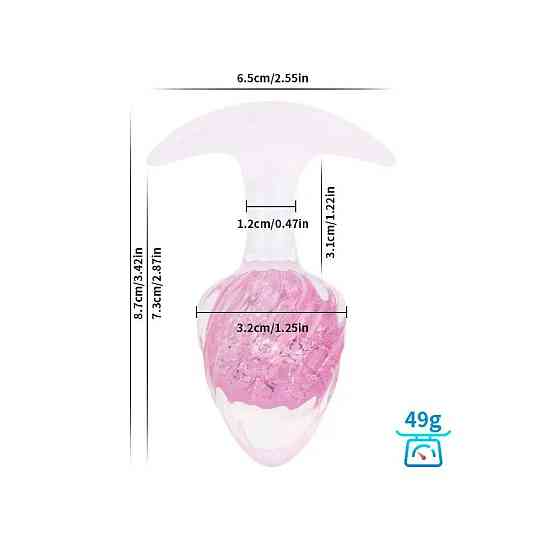 Анальная пробка Liebe Seele Icecream-shaped Crystal Anal Plug - Pink Small Sex Aura Киев